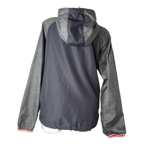 Under Armour Hooded Windbreaker Jacket Gray With Orange Details - Picture 2 of 8